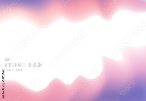 Abstract colorful wavy fluid design of trendy template background. illustration vector eps10