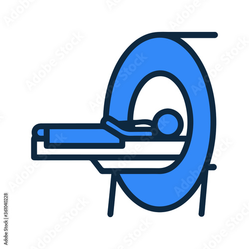 Computed Tomography icon, vector graphics