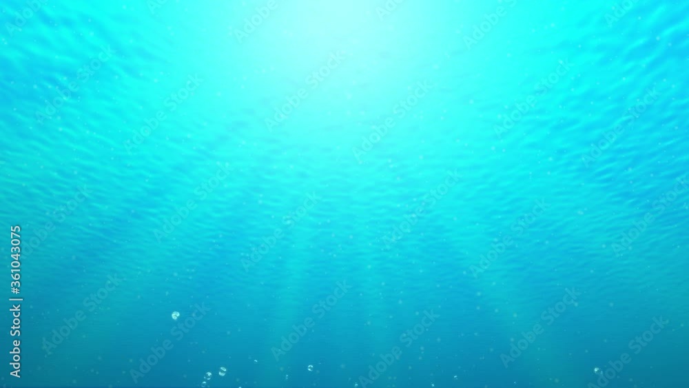 Under water abstract blue sea background with cute bubbles going up from below - 4K UHD 60 FPS 3D animation Under water abstract blue sea background with cute bubbles going up from below - 4K UHD 60 FPS 3D animation