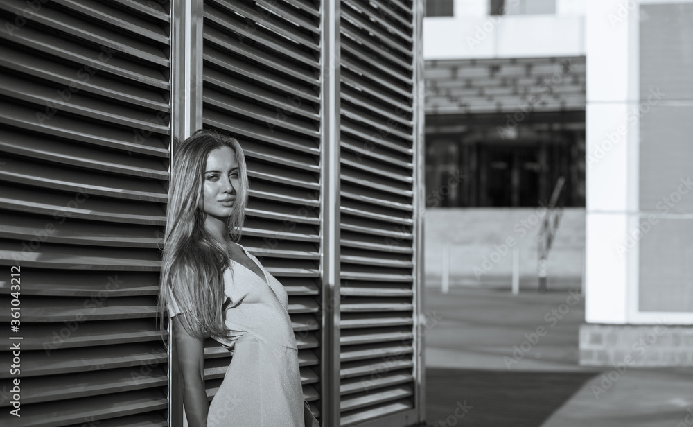 Fototapeta premium Awesome girl posing at the street