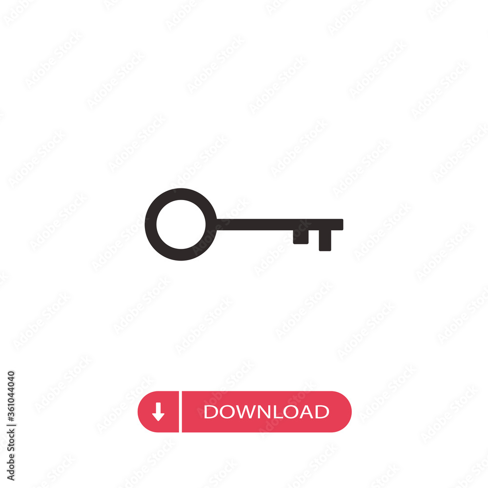 Key vector icon, simple sign for web site and mobile app.
