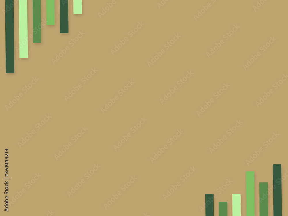 Obraz premium Nature tone green and brown paper cut template