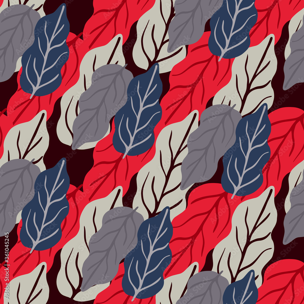 Botanical leaves endless wallpaper. Autumn foliage seamless pattern. Botanical leaves endless wallpaper. Autumn foliage seamless pattern.