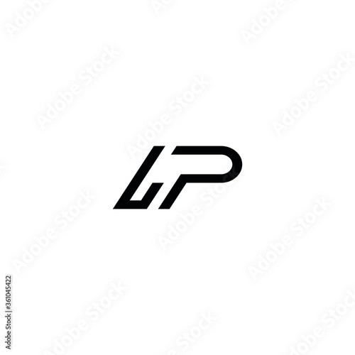 LP L P letter logo design vector
