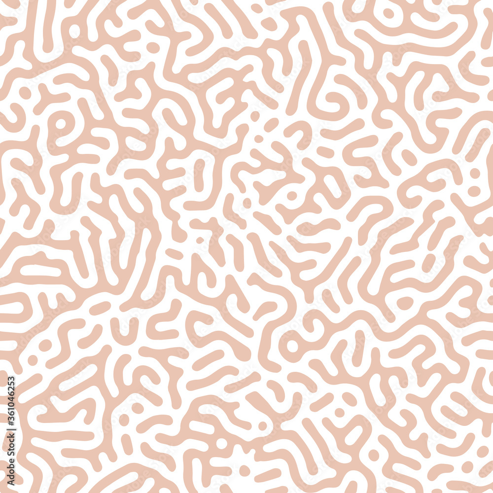 Abstract reaction diffusion seamless pattern on white background. Organic line art endless wallpaper. Turing generative design. For banners, posters, cover design template Abstract reaction diffusion seamless pattern on white background. Organic line art endless wallpaper. Turing generative design. For banners, posters, cover design template
