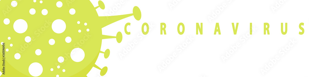 Coronavirus yellow header design Coronavirus yellow header design