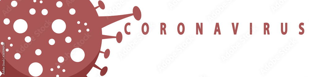Coronavirus red header design Coronavirus red header design