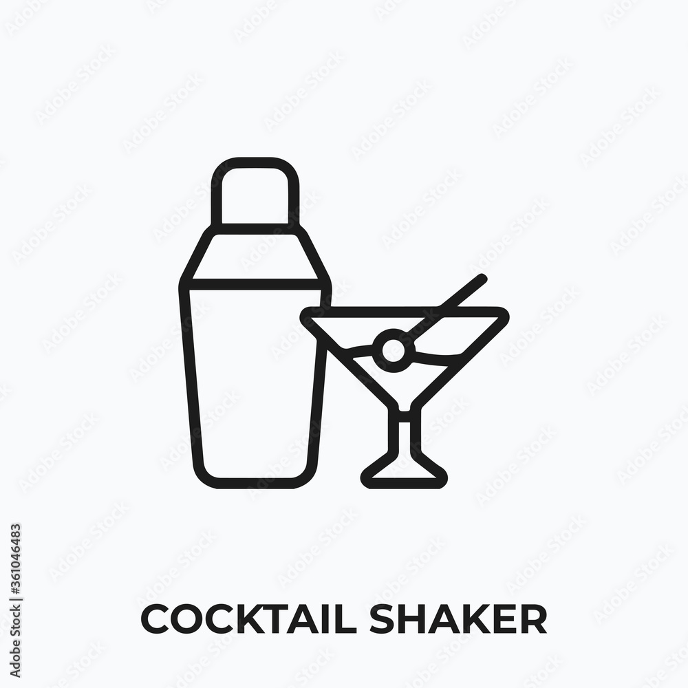 cocktail shaker icon vector. shaker sign symbol for your design cocktail shaker icon vector. shaker sign symbol for your design