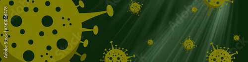 Coronavirus green banner design
