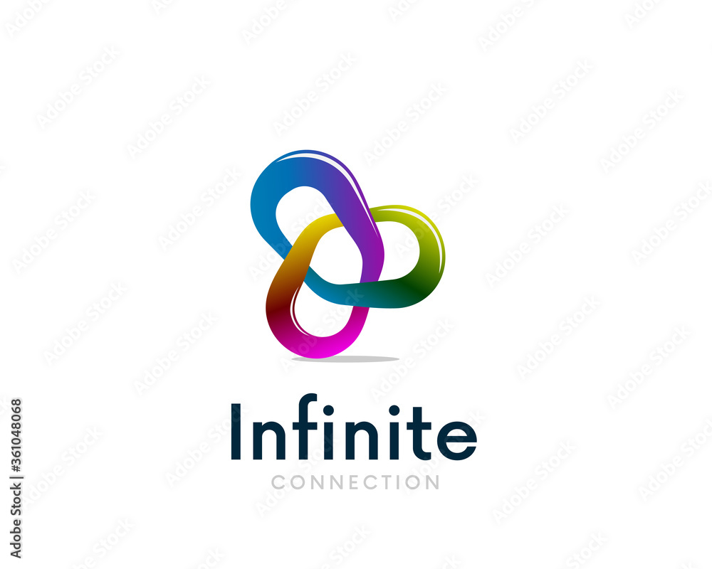 simple Infinity triangle line art logo symbol design illustration simple Infinity triangle line art logo symbol design illustration