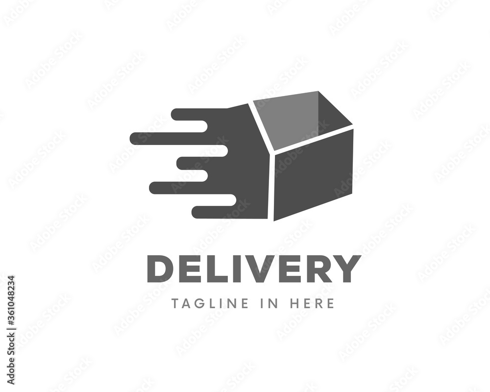 Box cargo moving delivery order logo symbol design illustration Box cargo moving delivery order logo symbol design illustration