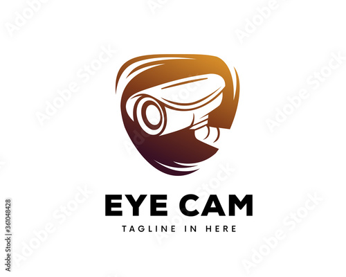 Security protection system camera spy logo icon symbol design illustration