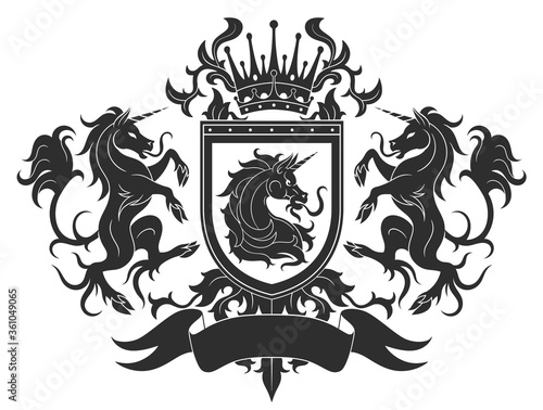 Coat of arms with unicorn