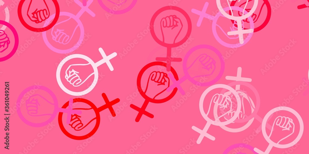 Light Pink vector background with woman symbols. Light Pink vector background with woman symbols.