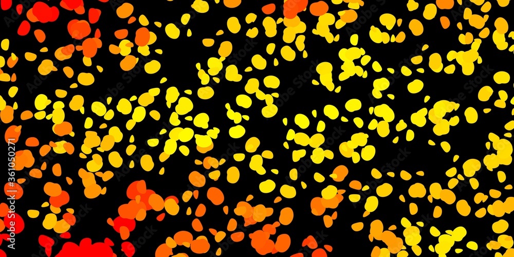 Dark yellow vector texture with memphis shapes. Dark yellow vector texture with memphis shapes.