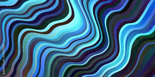 Dark BLUE vector background with wry lines.