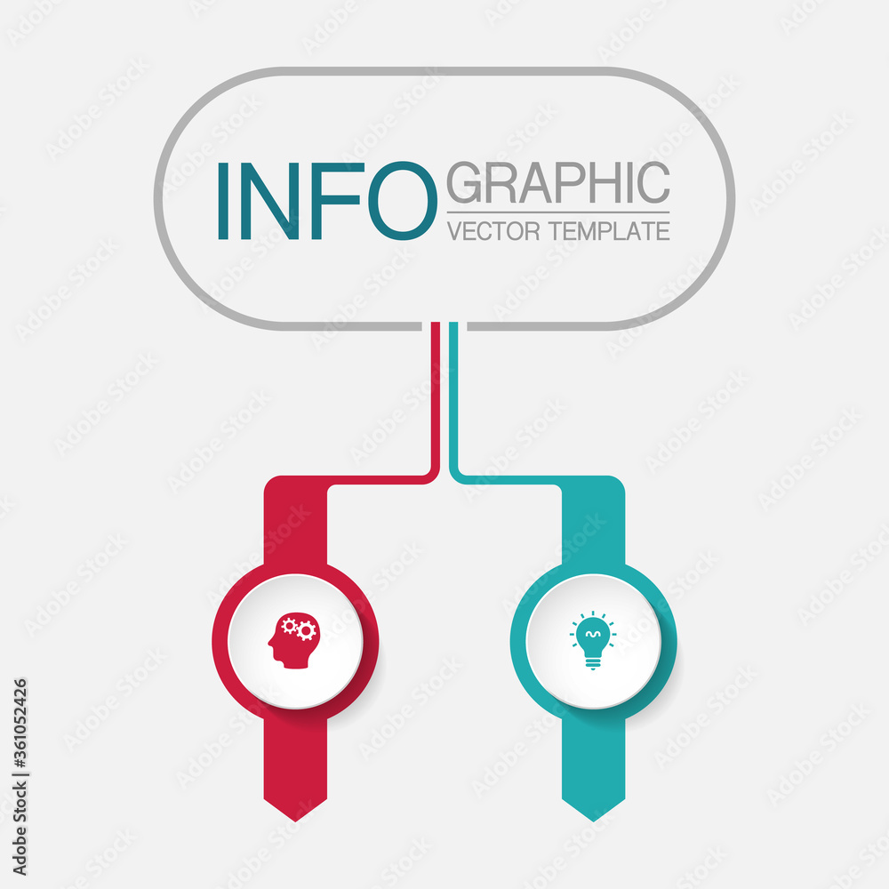 Vector infographic template with 2 steps or options. Data presentation, business concept design for web, brochure, diagram. Vector infographic template with 2 steps or options. Data presentation, business concept design for web, brochure, diagram.