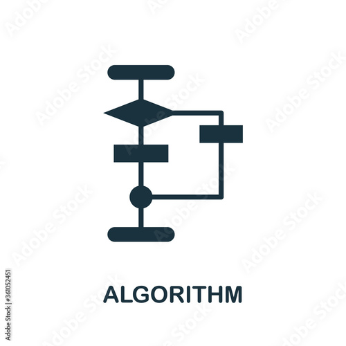 Algorithm icon. Creative simple design from artificial intelligence icons collection. Filled algorithm icon for infographics and banner