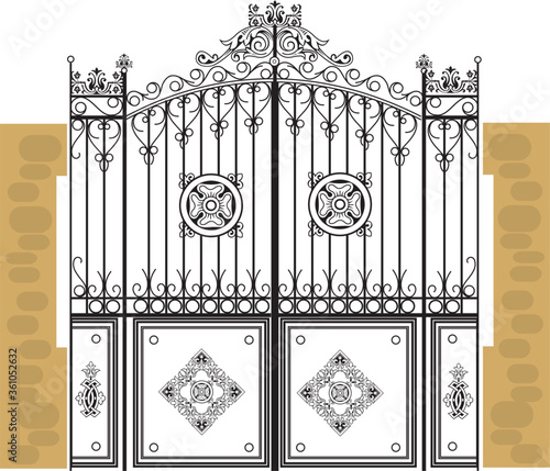 wrought iron gates metal decorative 