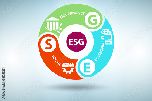 ESG concept as environmental and social governance photo