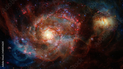 Fototapeta Naklejka Na Ścianę i Meble -  Starfield on night sky. Elements of this image furnished by NASA