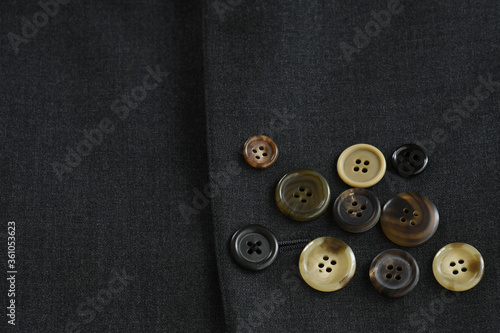Business suit buttons.