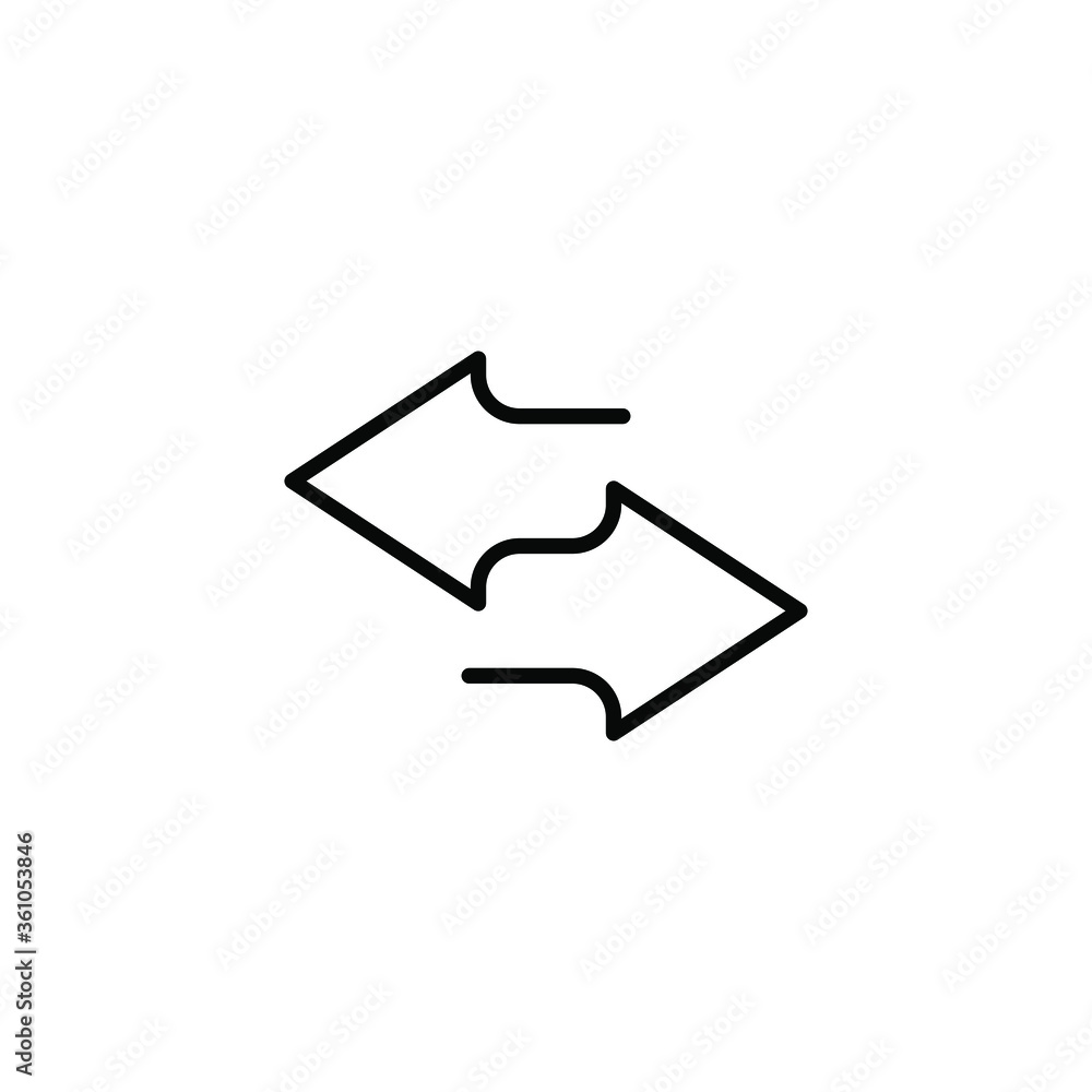 Two side arrow icon design isolated on white background Two side arrow icon design isolated on white background