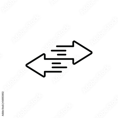 Two side arrow icon design isolated on white background