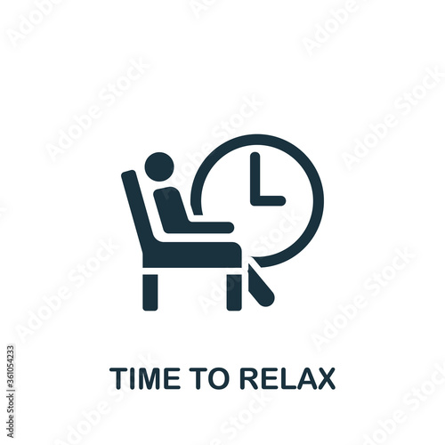 Time To Relax icon. Simple element from productive work collection. Creative Time To Relax icon for web design, templates, infographics and more