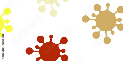 Light green, yellow vector texture with disease symbols.