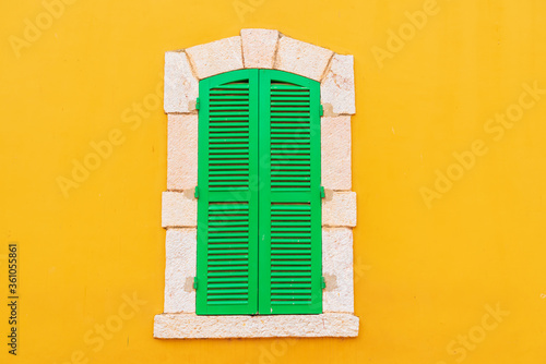 old window with shutters photo