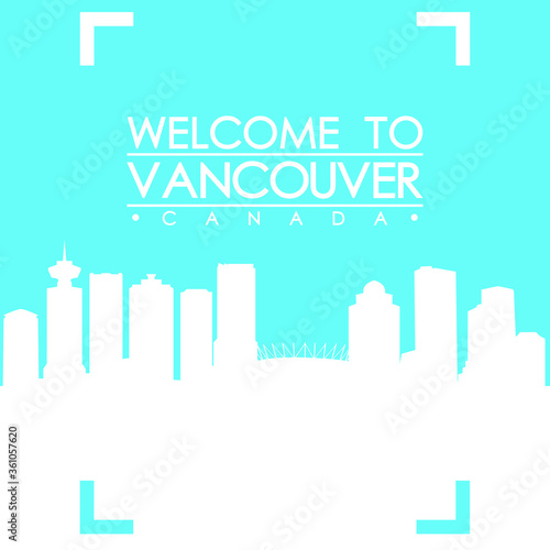 Welcome to Vancouver Skyline City Flyer Design Vector art.