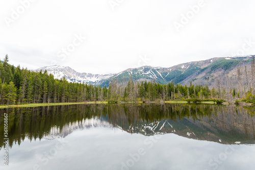 Smreczynski Pond  Tatra National Park  Poland. Mountain lake in the forest