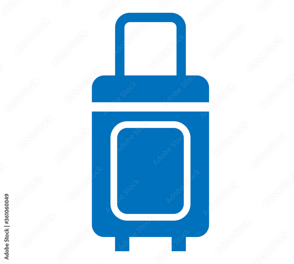 Traveller Bag Icon in Flat & Glyph Style. One of Holiday Equipment Sign and Symbol on White Isolated Background. Traveller Bag Icon in Flat & Glyph Style. One of Holiday Equipment Sign and Symbol on White Isolated Background.