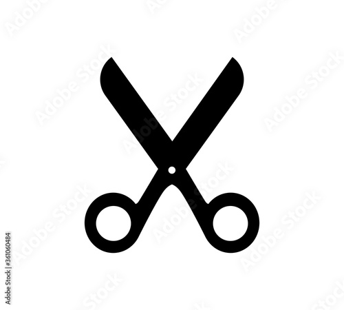Scissors icon in trendy flat style isolated on background. Scissors icon page symbol for your web site design Scissors icon logo, app, UI. Scissors icon Vector illustration, 
