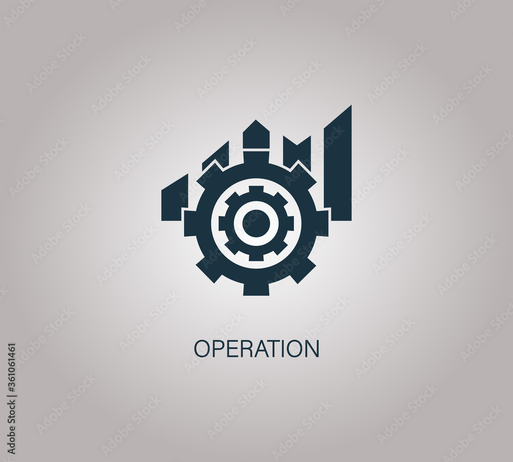 Operation vector icon. Simple element illustration. operation concept ...