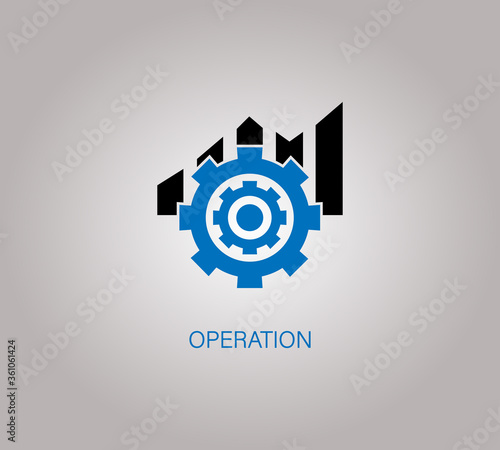 Operation vector icon. Simple element illustration. operation concept symbol design.
