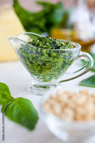 Italian cuisine: pesto sauce