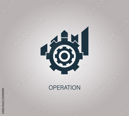 Operation vector icon. Simple element illustration. operation concept symbol design.