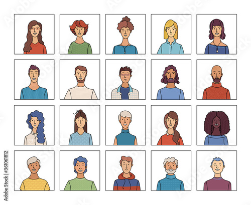 People icons set