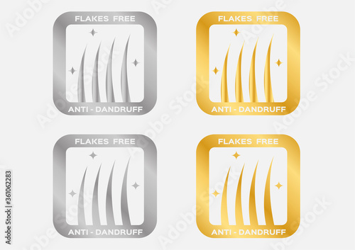 Dandruff on hair vector , flakes icon logo , seborrhea / flakes free