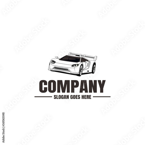 Vehicle logo template. Car icon for business design. Rent, repair, shop garage concept.
