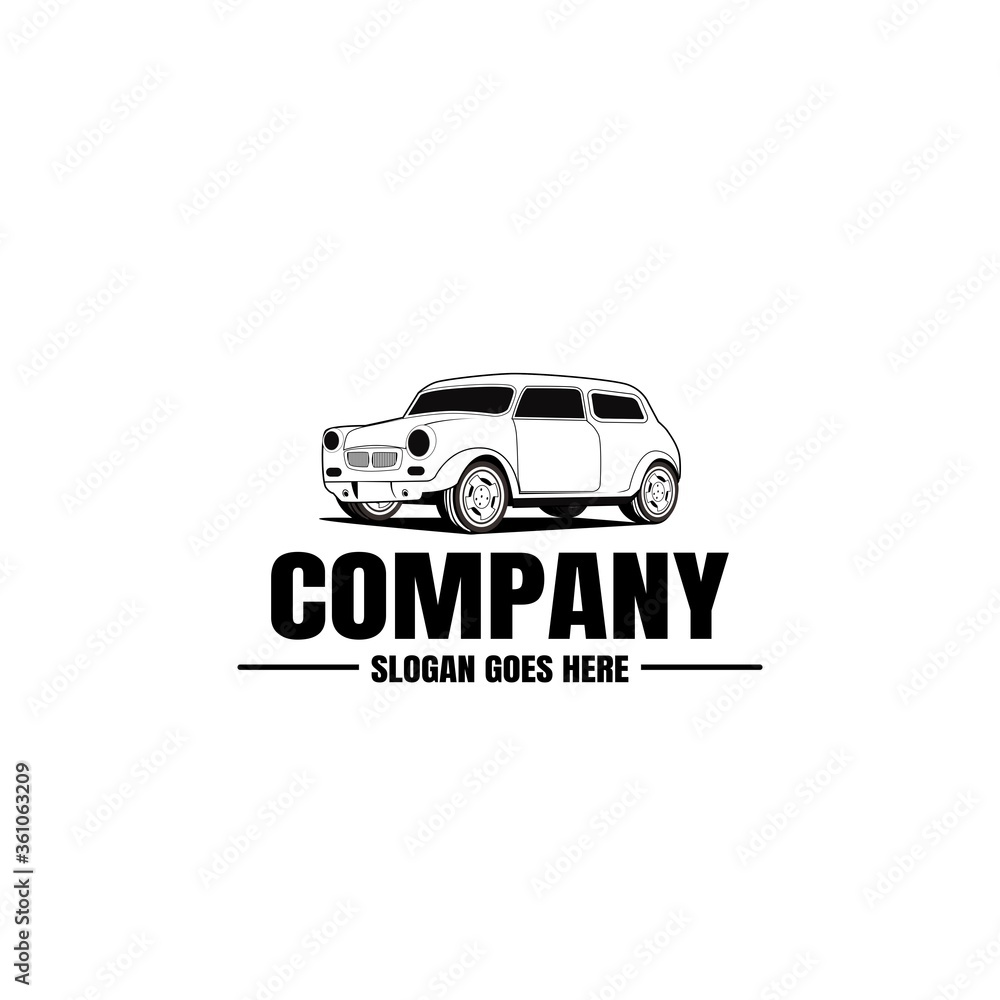 Vehicle logo template. Car icon for business design. Rent, repair, shop garage concept.
