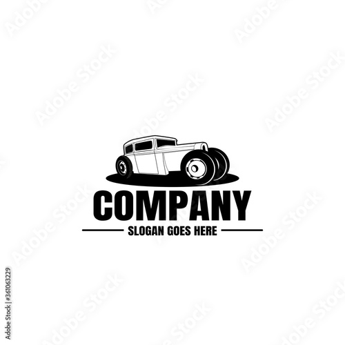 Vehicle logo template. Car icon for business design. Rent, repair, shop garage concept.