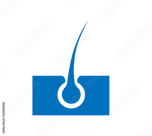 Hair split ends icon vector illustration