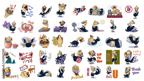 40 characters of funny ostrich.