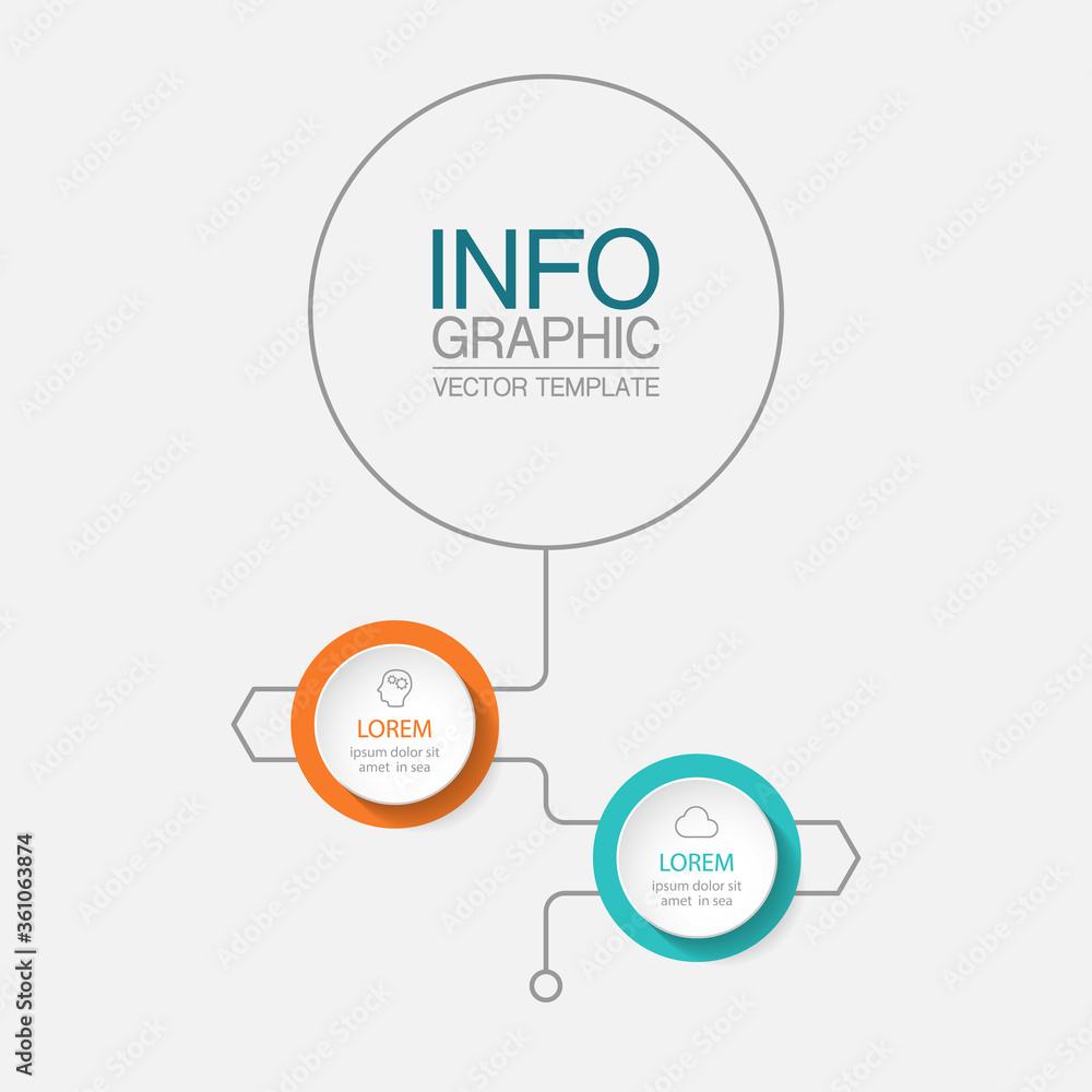 Vector infographic template with 2 steps or options. Data presentation, business concept design for web, brochure, diagram. Vector infographic template with 2 steps or options. Data presentation, business concept design for web, brochure, diagram.