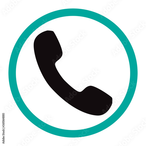Phone call icon vector isolated on white background. Call icon in a flat style. Trendy telephone template for web site, sign, symbol, ui and logo design. Modern phone call icon, vector illustration