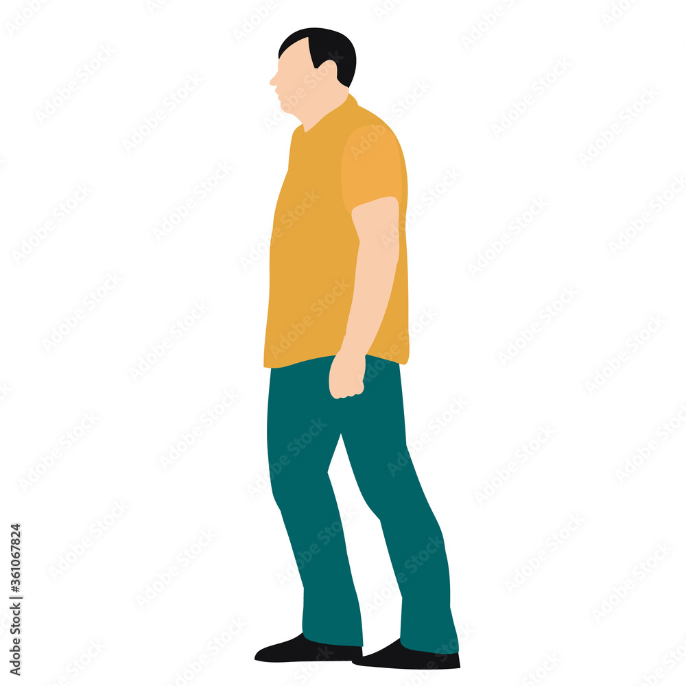 Fototapeta premium isolated, in a flat style man, guy