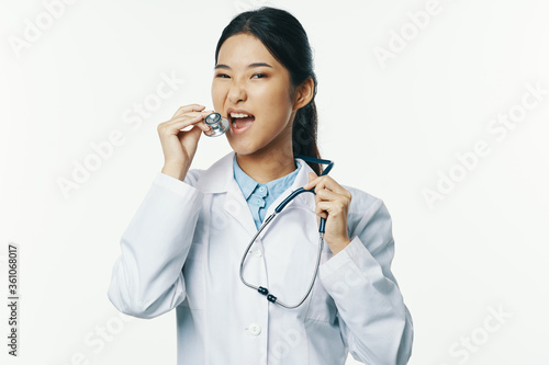 Female doctor white coat medicine